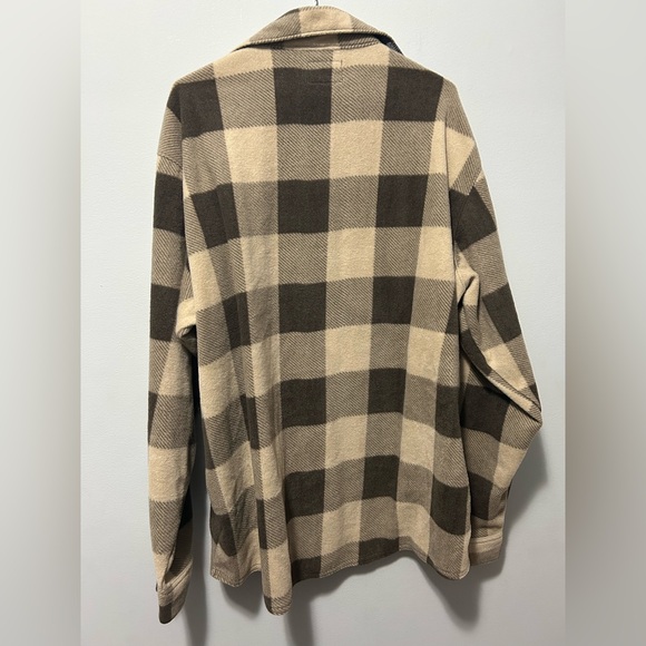 Wrangler Authentic Men’s Long Sleeve Plaid Fleece Button Down Shirt Jacket - Picture 2 of 11
